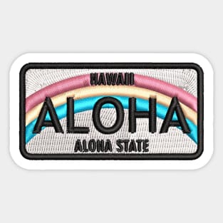 Aloha Hawaii License Plate Patch Sticker